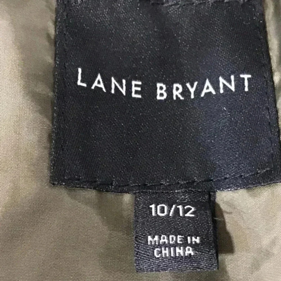 Lane Bryant Olive Quilted Puffer 3/4 Jacket Women’s 10/12 - Picture 6 of 6